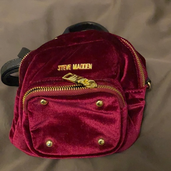 Steve Madden mini backpack suede burgendy - Picture 1 of 1